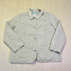Vintage Y2k Old Navy Quilted Jacket Beige Collar Barn Chore Women’s XXL
